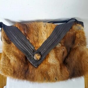 Vintage Real Fur Handbag Classy 1950's High Fashion unique